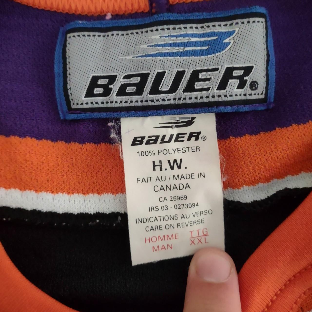 90's Philadelphia Phantoms Bauer Purple AHL Jersey Size Large