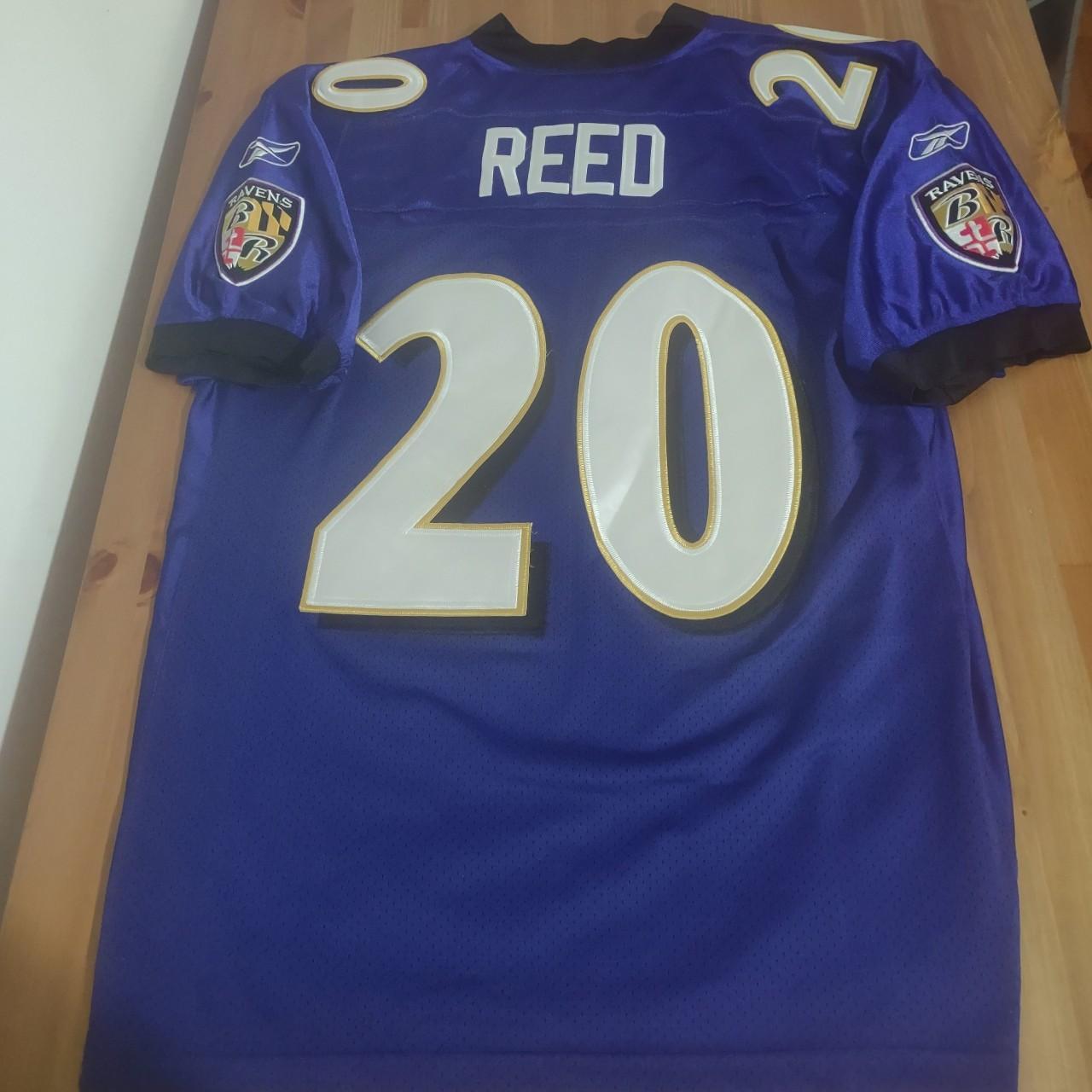 Vintage REEBOK Baltimore Ravens Ed Reed BLACK NFL Jersey Men’s XL