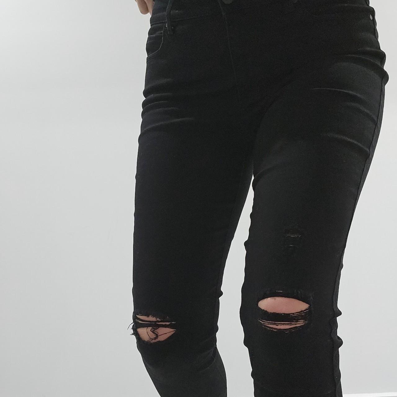 Uniqlo Tall Denim Leggings UNIQLO Black Stretch Skinny, Ripped