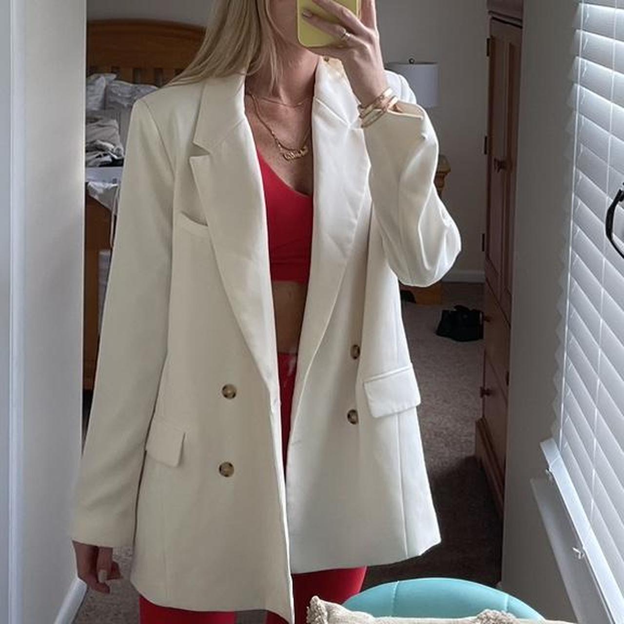 ZARA oversized women’s cream blazer size large Depop
