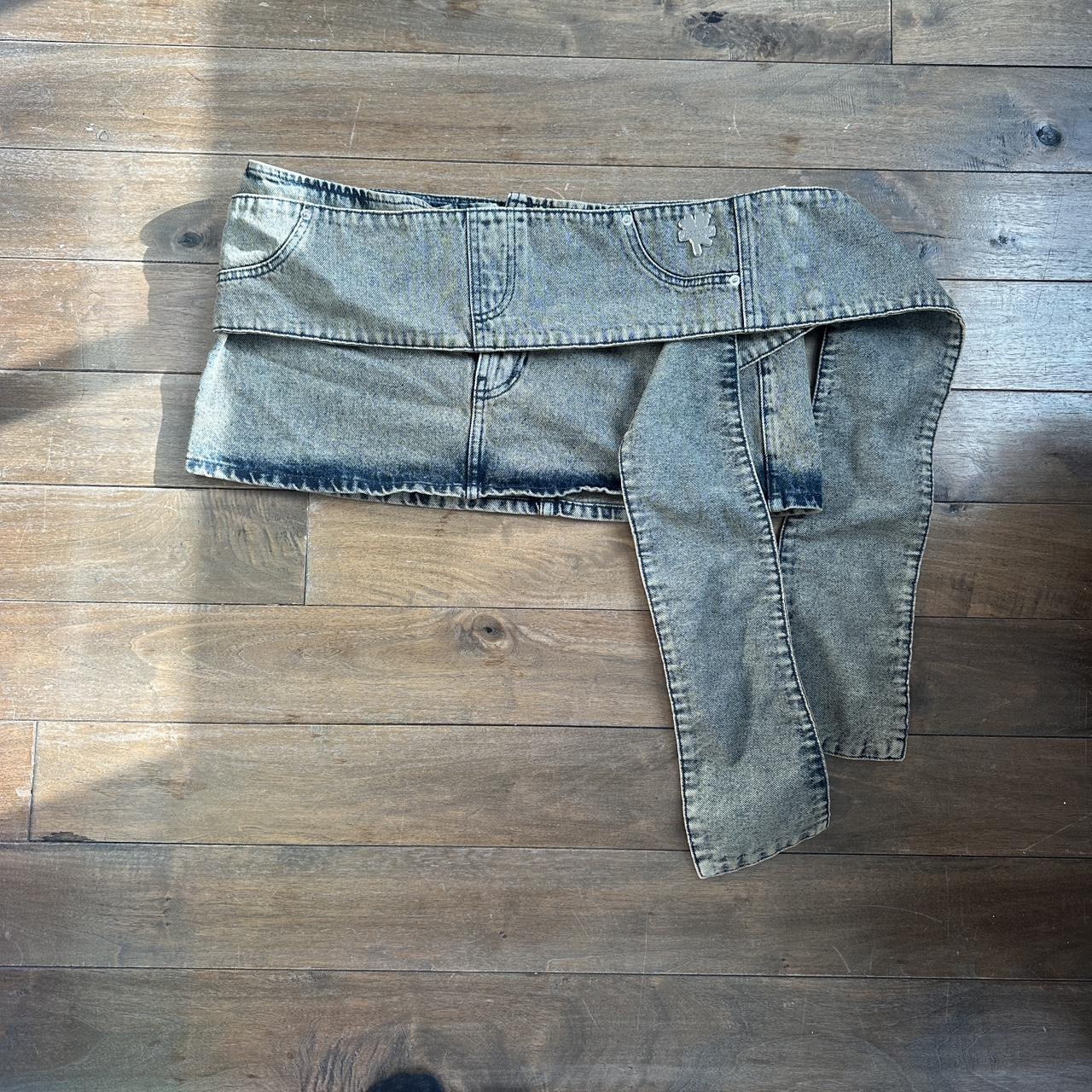 HEAVEN BY MARC JACOBS Women's Sash Belt Mini Denim | Depop