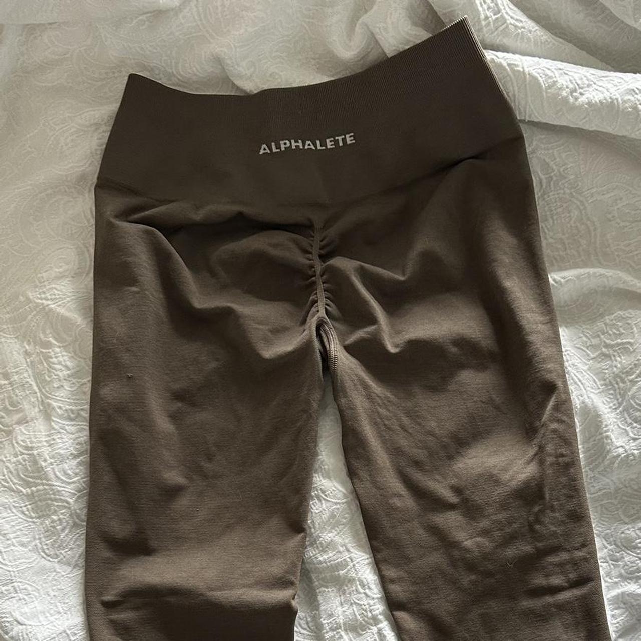 Alphalete Amplify leggings in Mocha. Never worn.... Depop