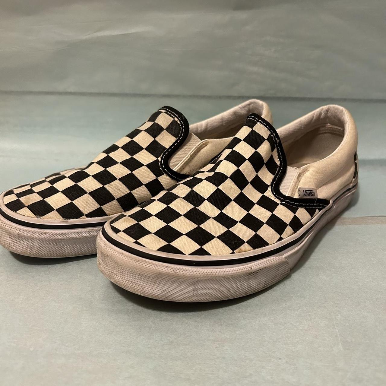 Vans black & on sale white classic checkerboard trainers