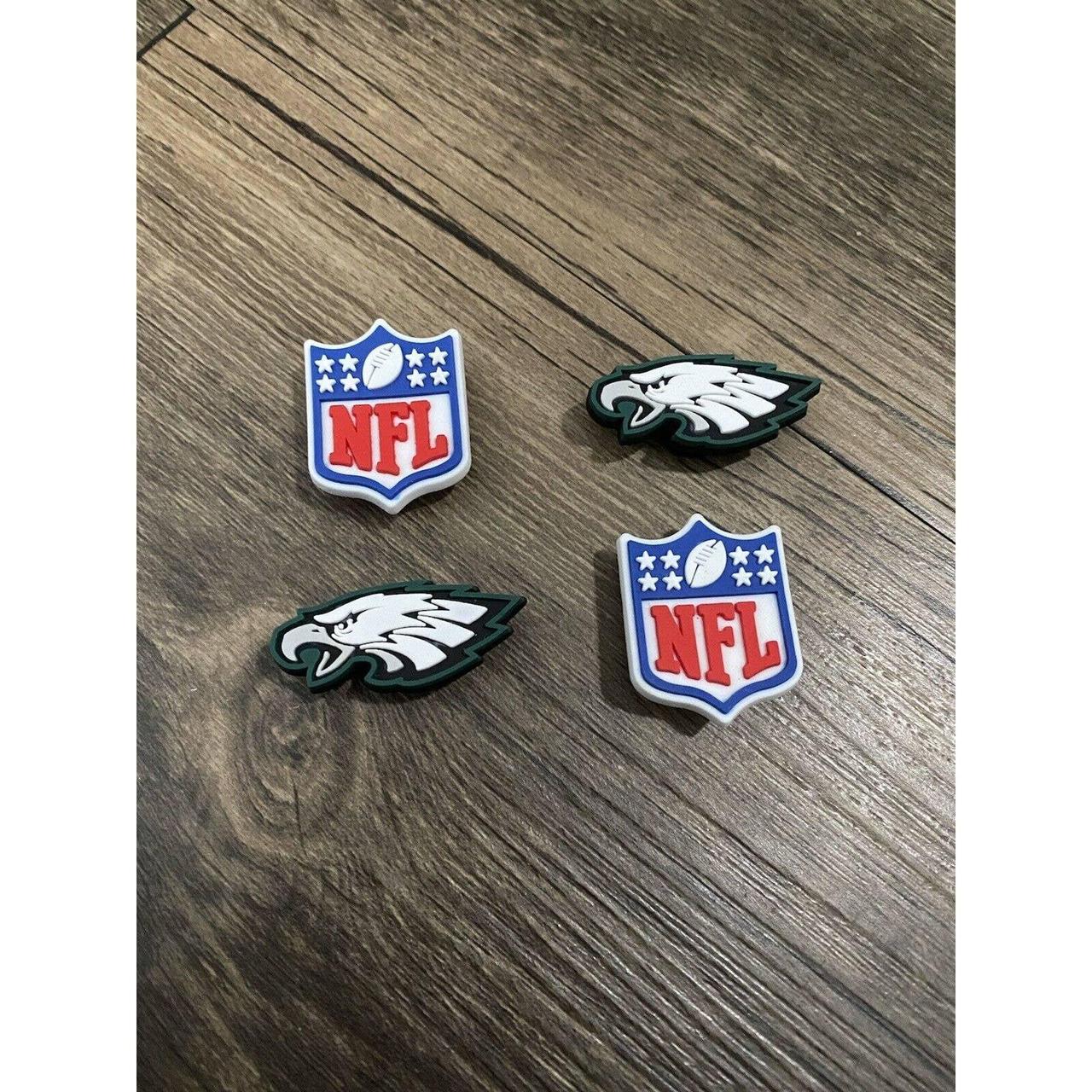 philadelphia eagles croc charms, 2 piece set