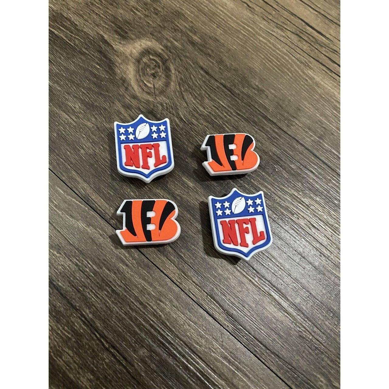 Cincinnati Bengals Football Team Charm For Crocs Shoe Charms - 4 Pieces