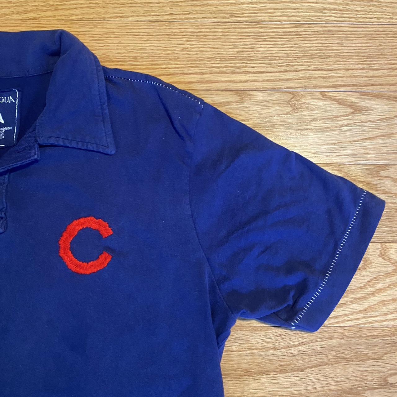 Medium, Vintage Antigua Polo Shirt with Chicago Cubs - Depop