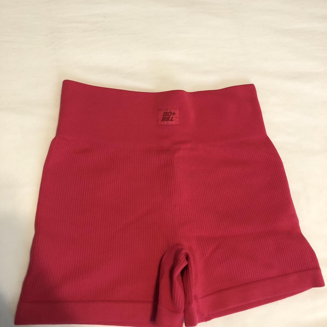 Bo + Tee hot pink mini workout shorts size M - Depop