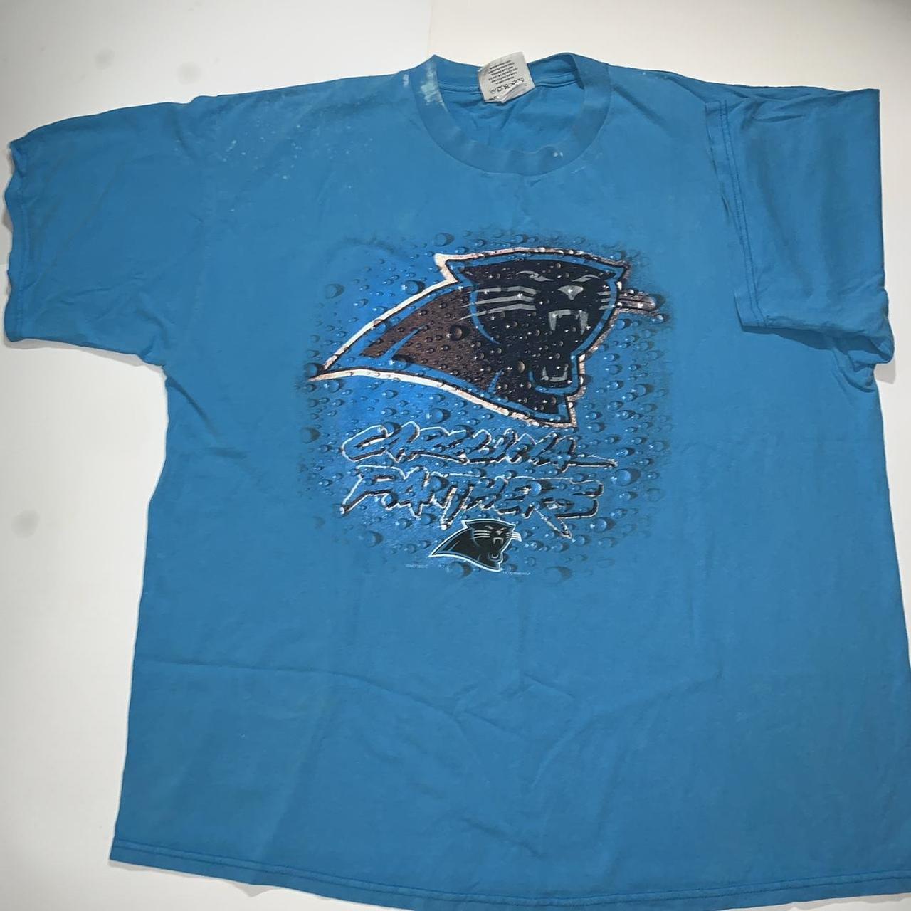 Vintage Majestic Carolina Panthers Tie Dye Shirt - Depop