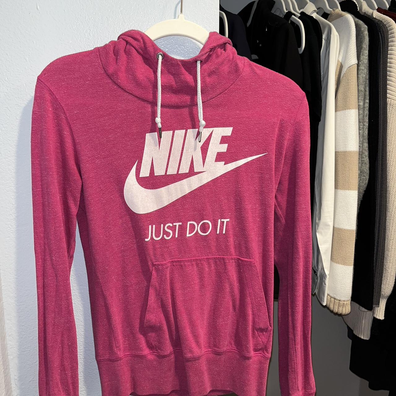 Nike just do it hotsell hoodie pink