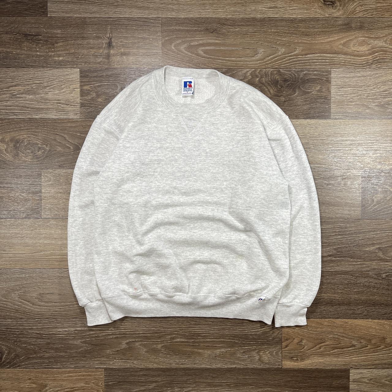 Russell Athletic Men's White and Grey Sweatshirt