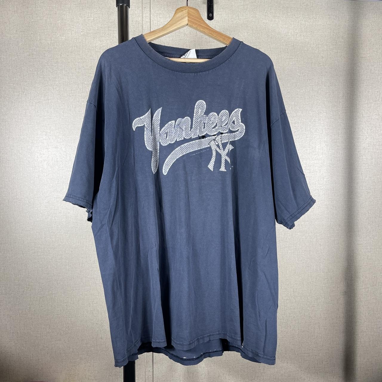 1990s Nike Gray Tag New York Yankees MLB Baseball T - Depop