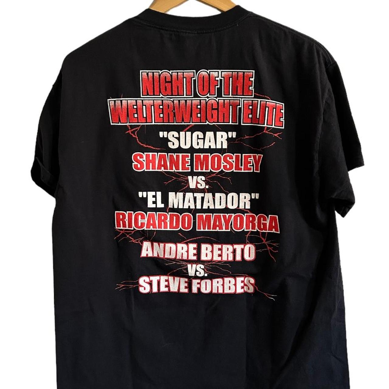 Sugar Shane Mosley Boxing T Shirt Men's Size M White Xzavier Tee DLF  Rhinestones