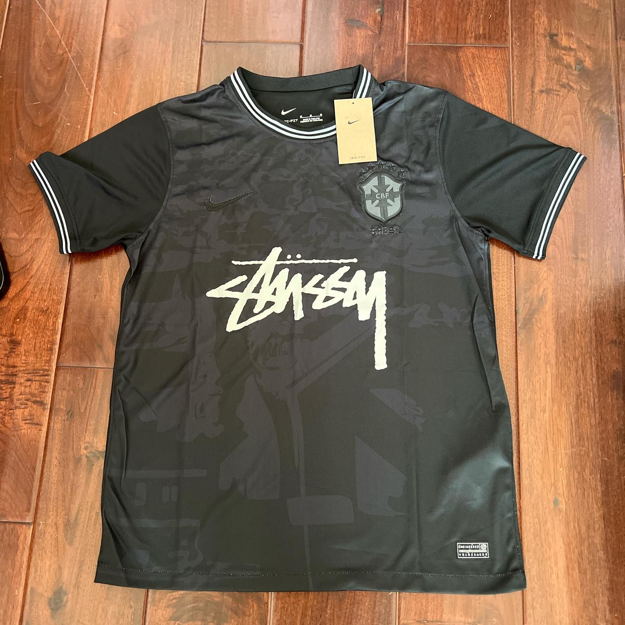All blacked out stussy x Brazil jersey Depop