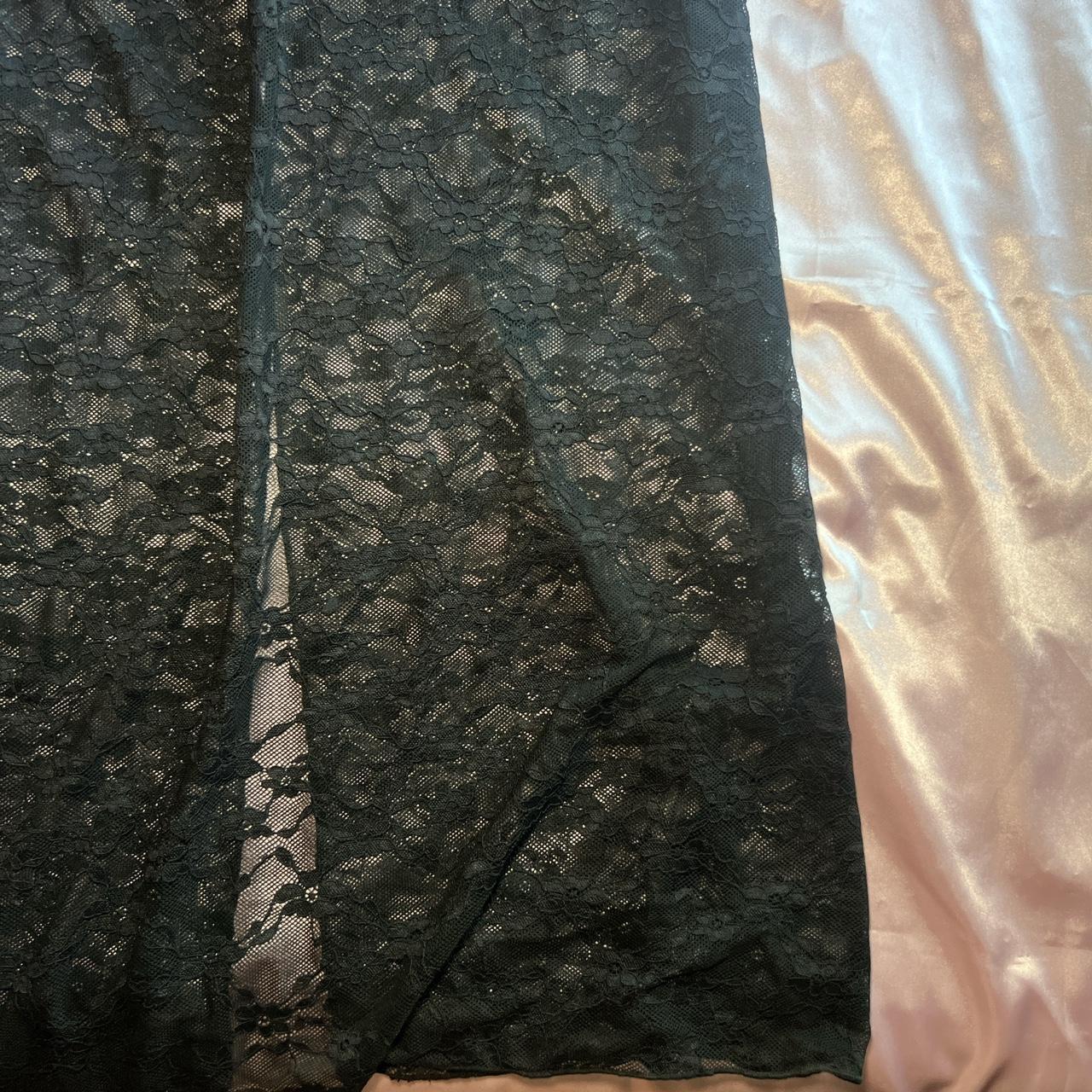 Gorgeous Black lace maxi dress💋 No brand tag or size... - Depop