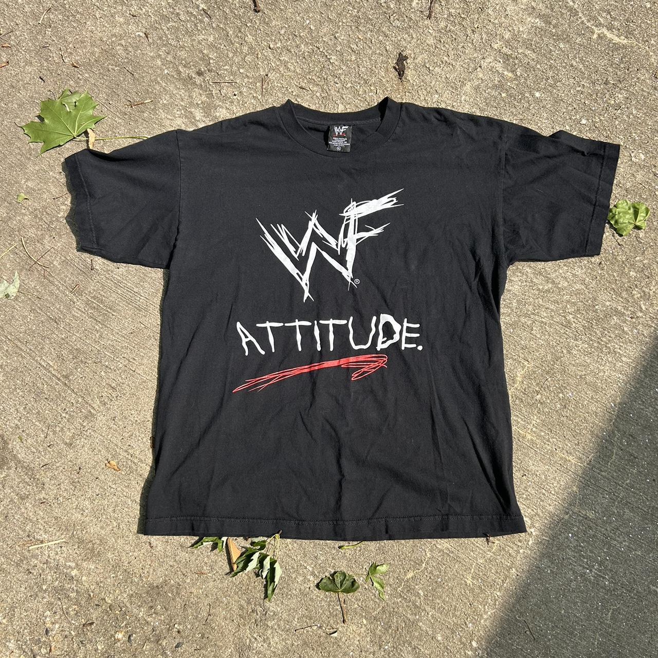 Vintage WWF Shirt Size XL Black Come Get Some Attitude store Short Sleeve Graphic Logo