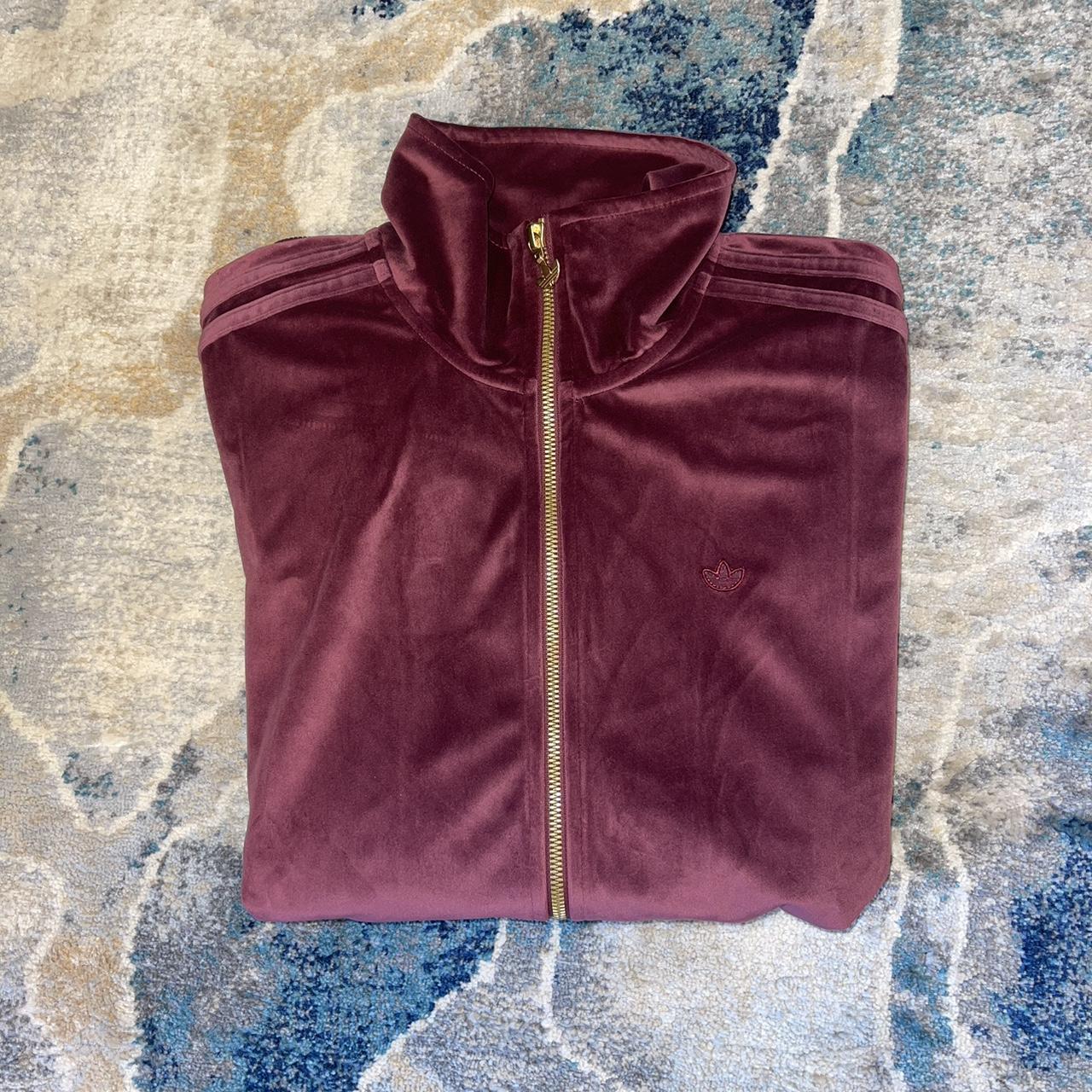 Urban Outfitters Velour Adidas Sweatshirt Blue Urban Outfitters