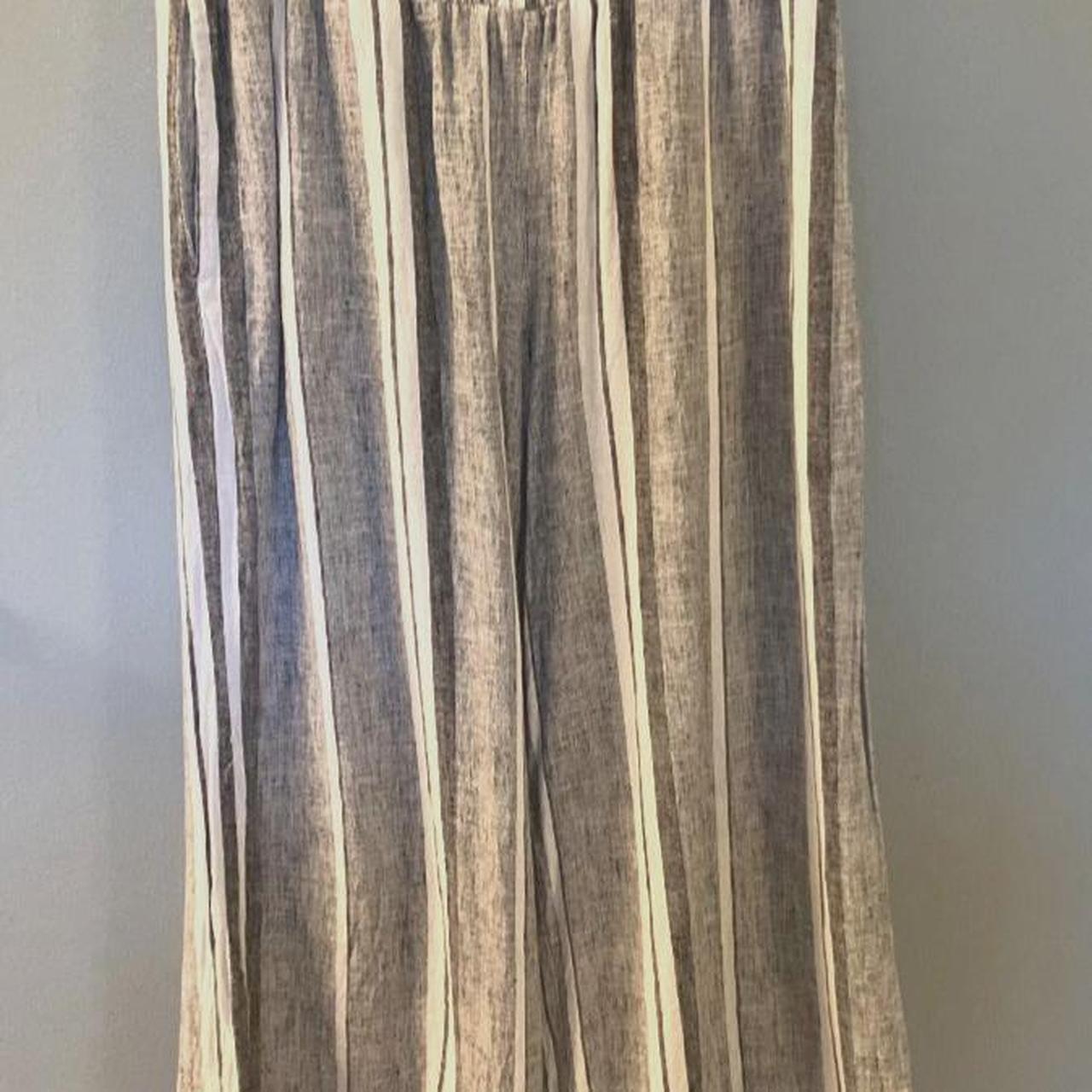 Source Unknown Women's Wide leg Pants - White/Bla… - image 1