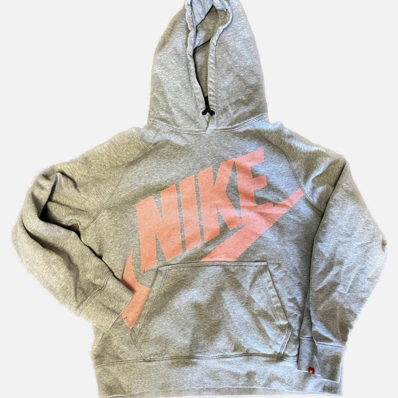 grey and pink nike jumper