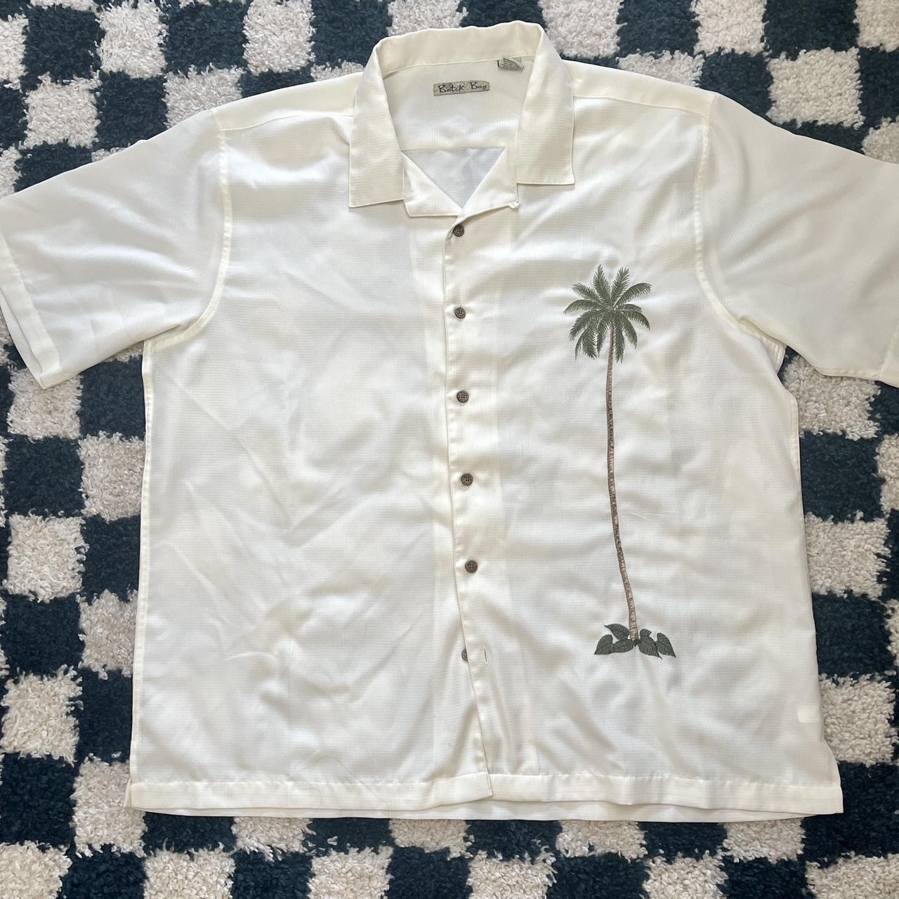 Vintage Palm Tree Button Up 90’s Hawaiian... Depop