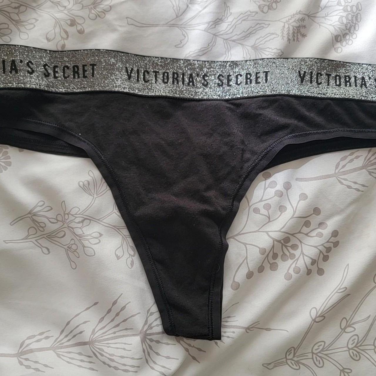 Victoria secret black thong pantie #victoria secret - Depop