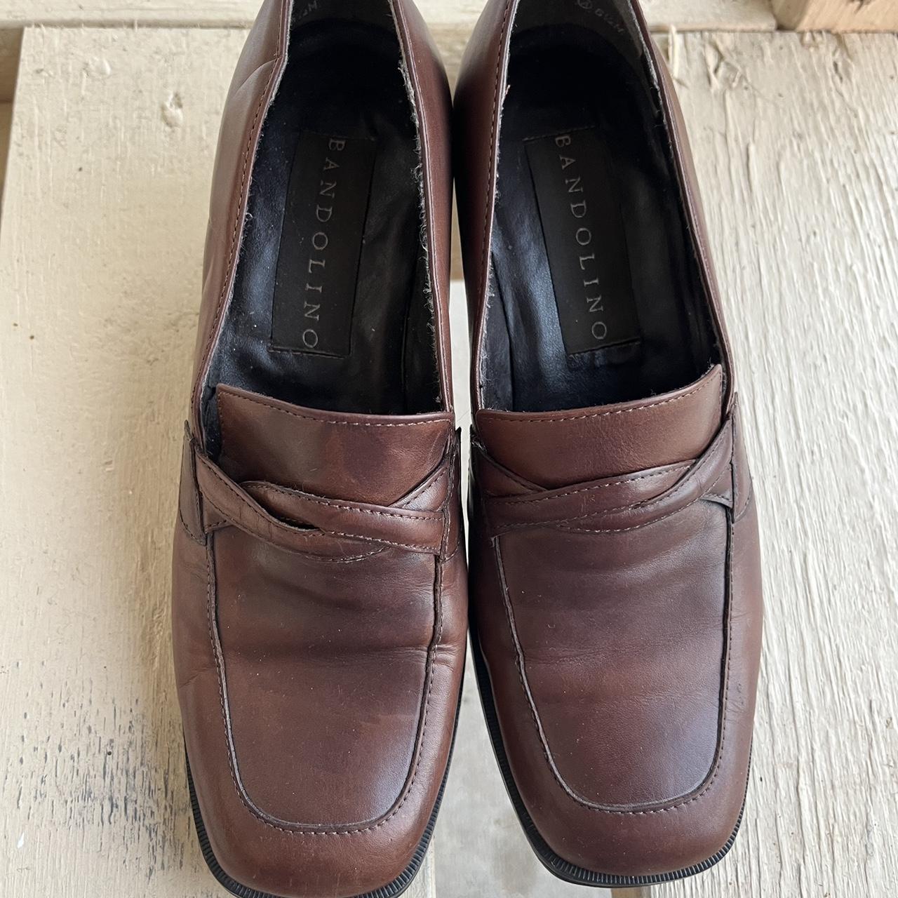 Bandolino 100% leather chunky loafers excellent... - Depop