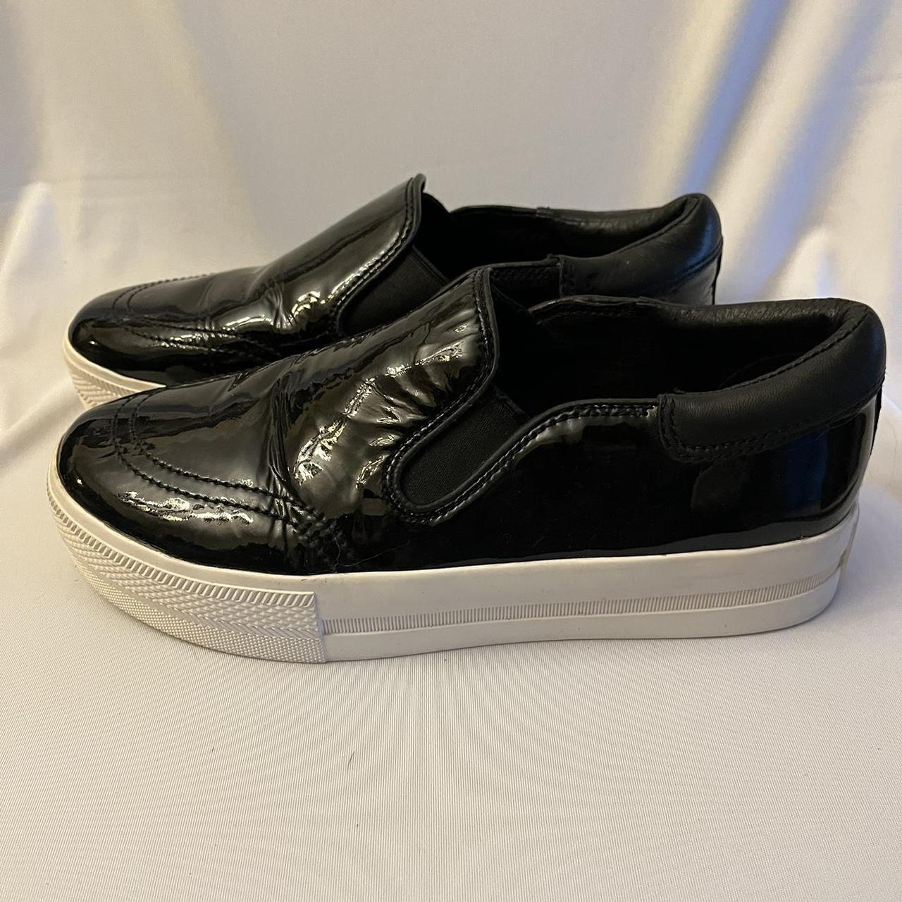 Ash jam womens black patent leather platform... - Depop