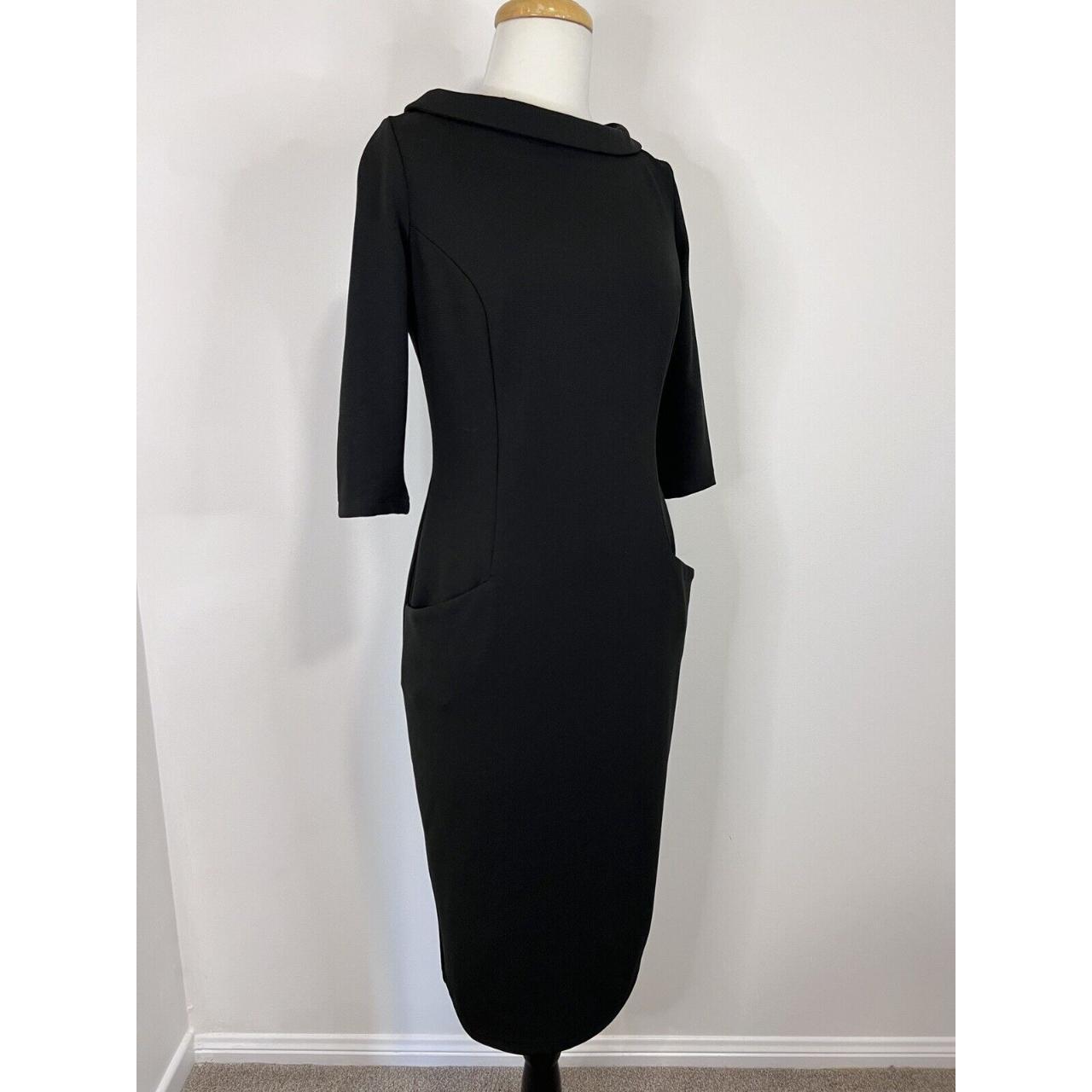 Laura Bettini Designer Black Boatneck Art Deco Retro. Depop