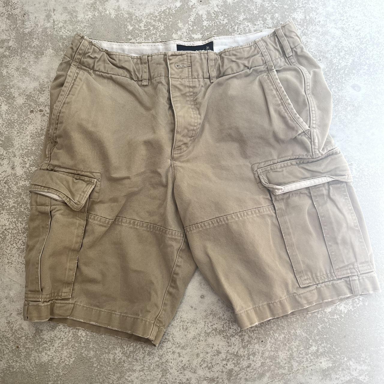 Abercrombie cargo shorts Beige Utility pockets 32... Depop