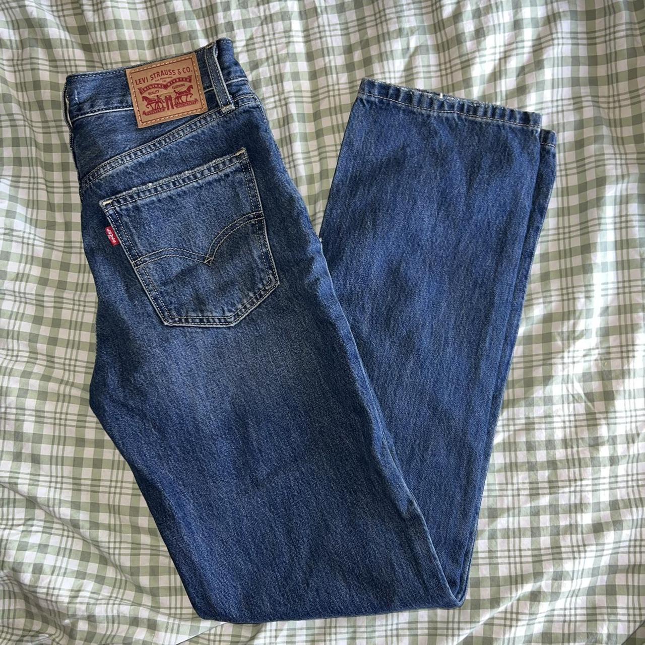 Levi’s low pro straight ripped jeans Nice dark wash... - Depop