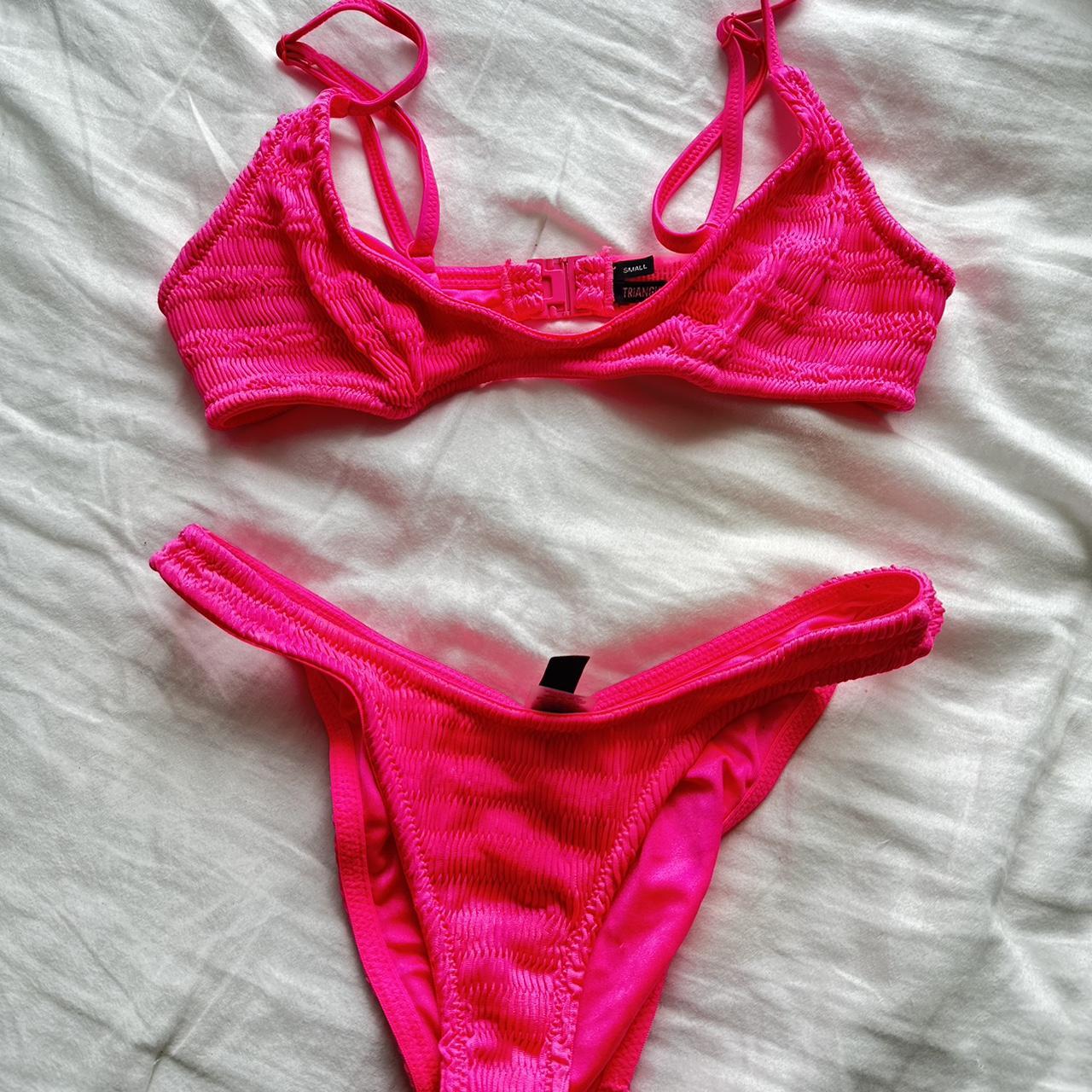 Triangl Women's Pink Bikinisandtankinisets Depop