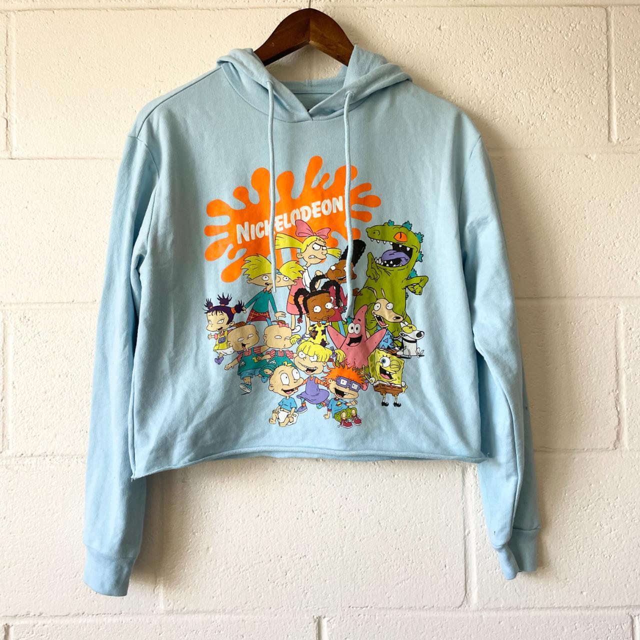 - Nickelodeon TV Show Cartoon Long Sleeve Cropped... - Depop