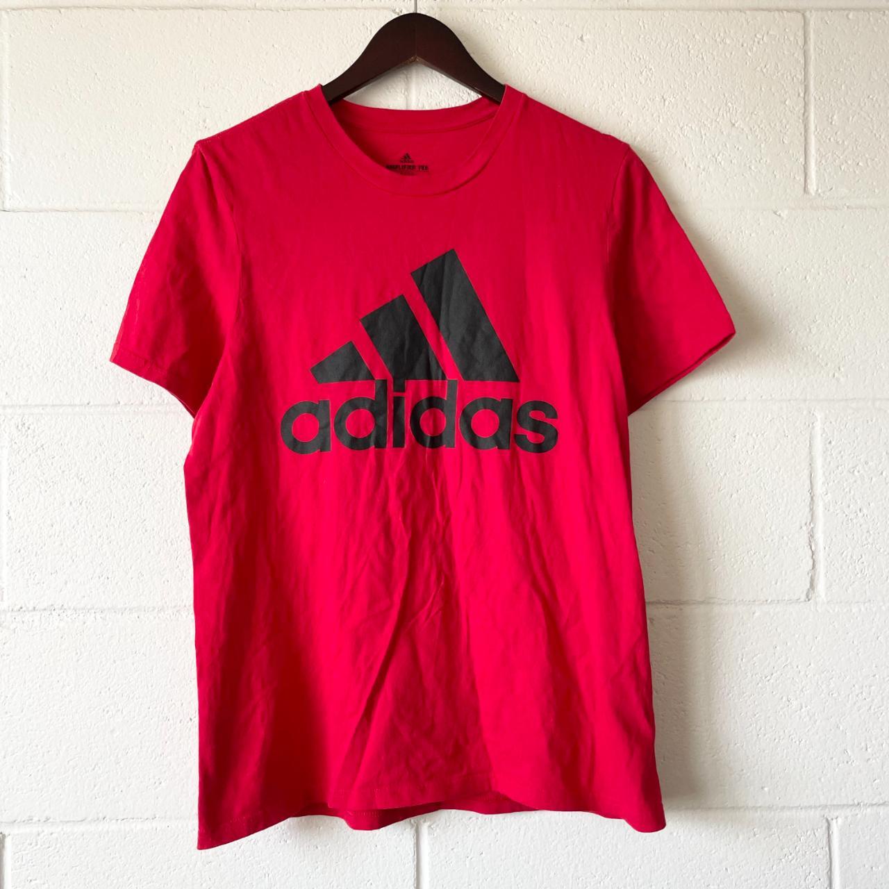  Adidas Red Black Amplifier Tee Graphic Short... Depop
