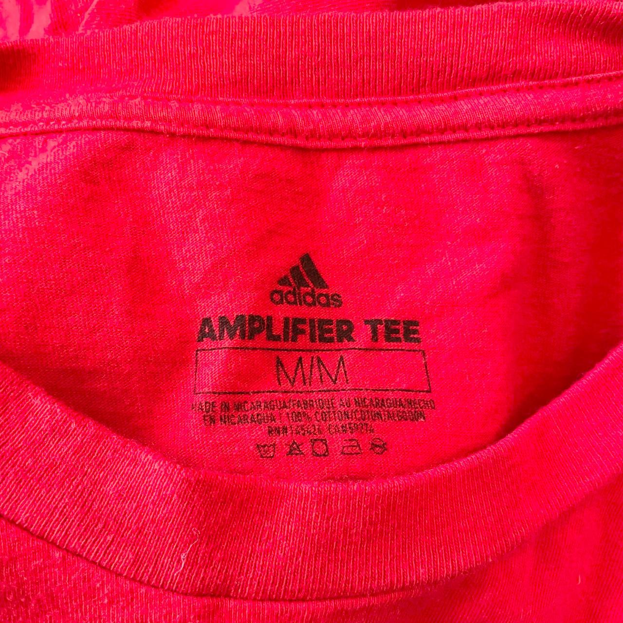  Adidas Red Black Amplifier Tee Graphic Short... Depop