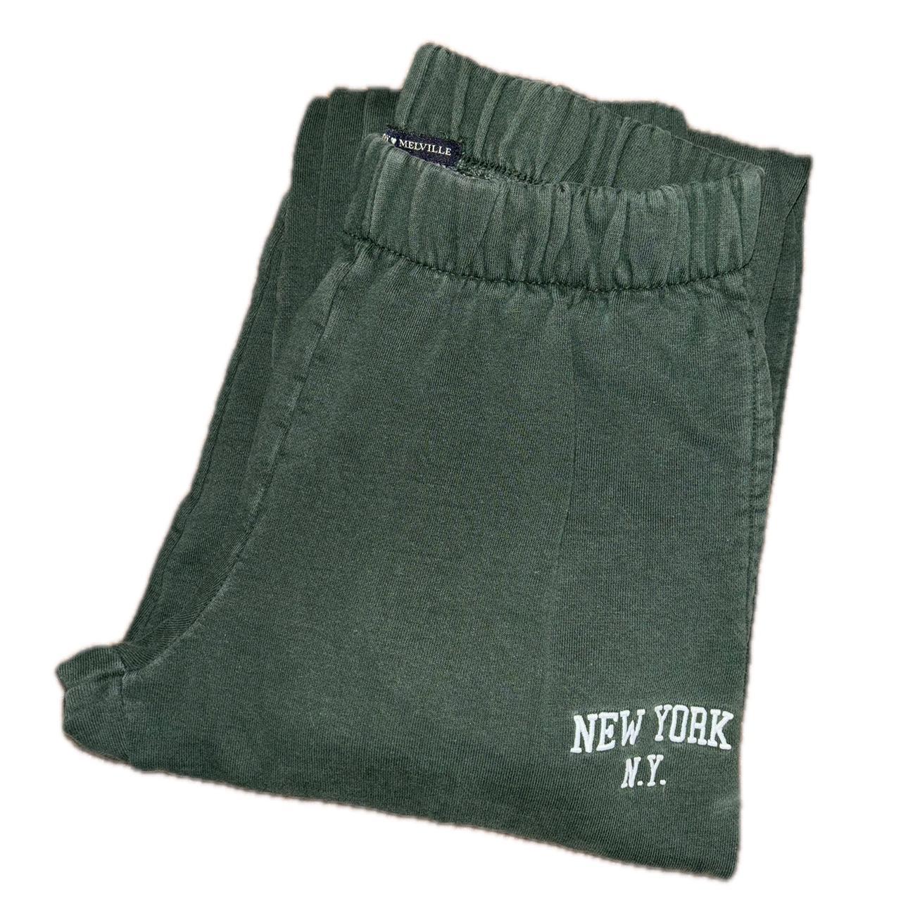 Green New York Brandy Melville sweatpants Has a... Depop