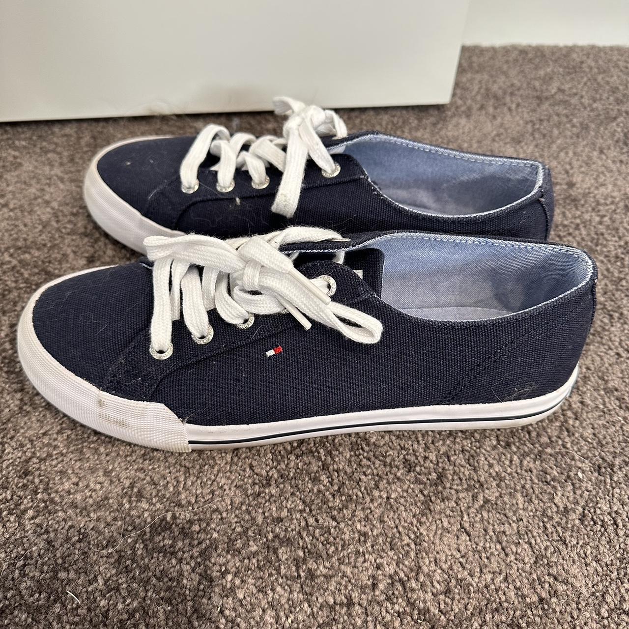 Tommy Hilfiger Women's Navy Footwear | Depop