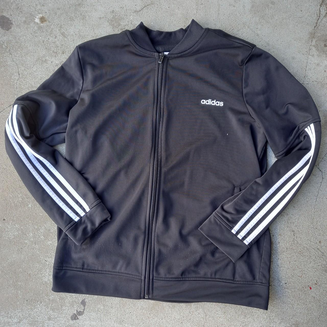 🟫 Adidas black zip up size XL (#H1 /12) 🟫... - Depop