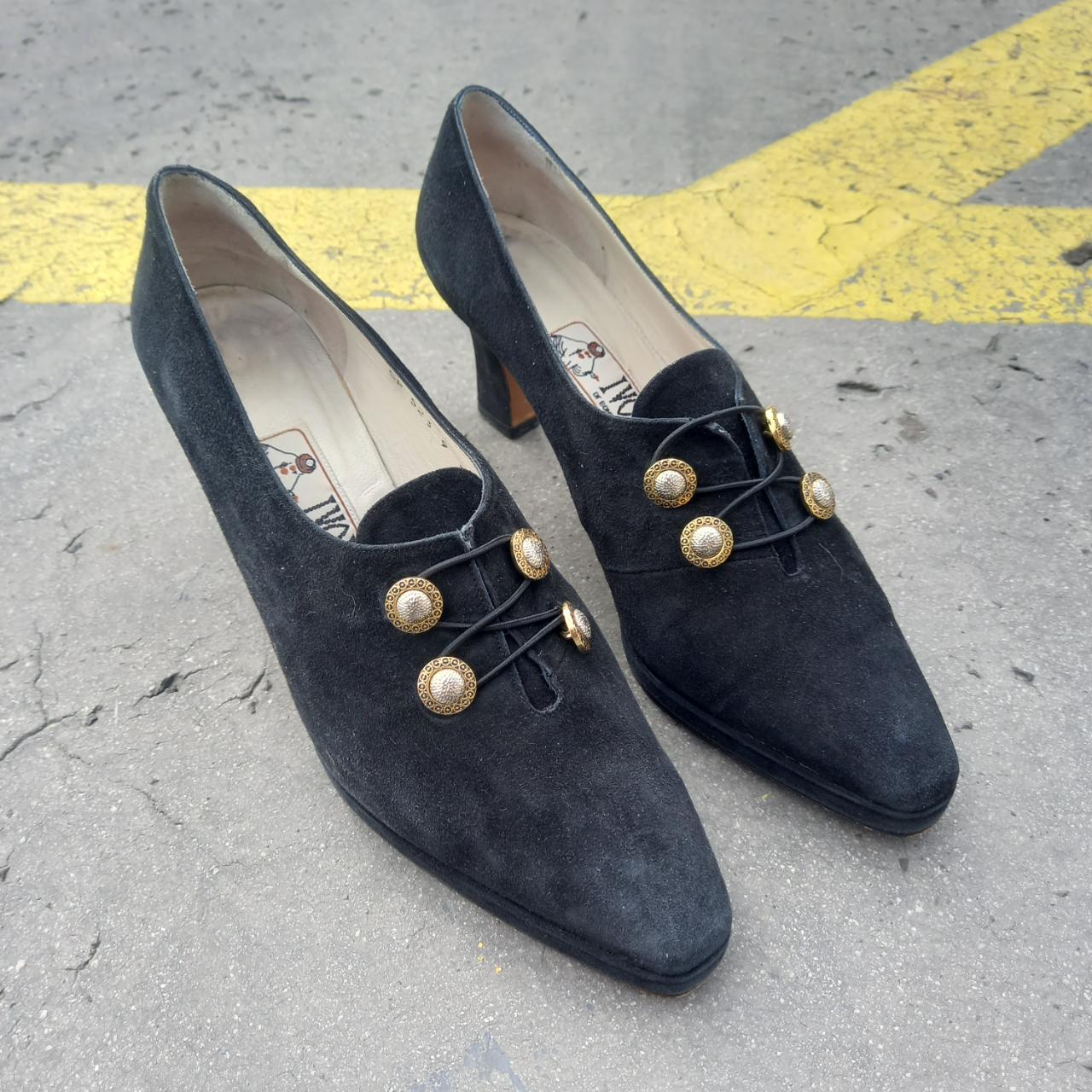 🔵Women's black suede Ivory of Bond Street heels size... - Depop