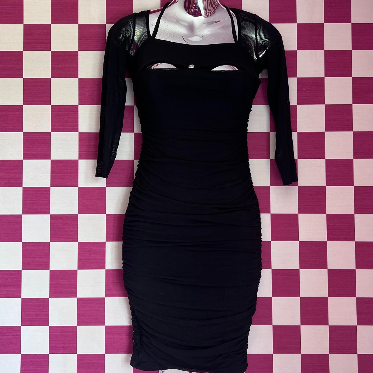 Blue Dress Long Sleeve Cut Oh Polly Cut Out Dress BOOHOO DAISY