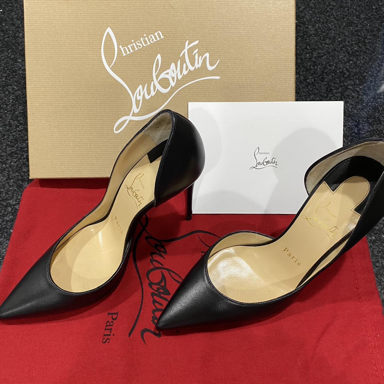 Christian Louboutin Women's Black and Red Courts