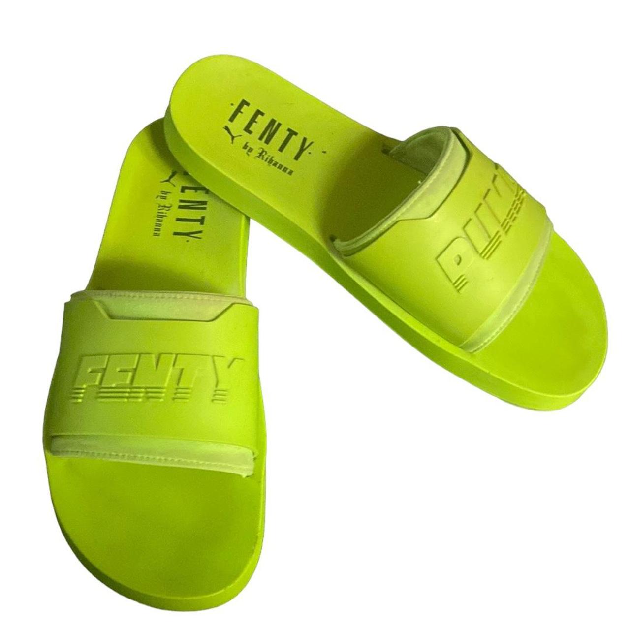 Fenty lime sale green slides