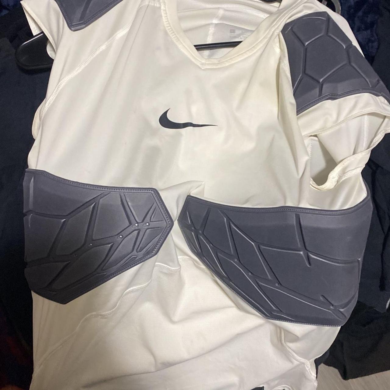 Large Nike pro hyper strong white football compression padded