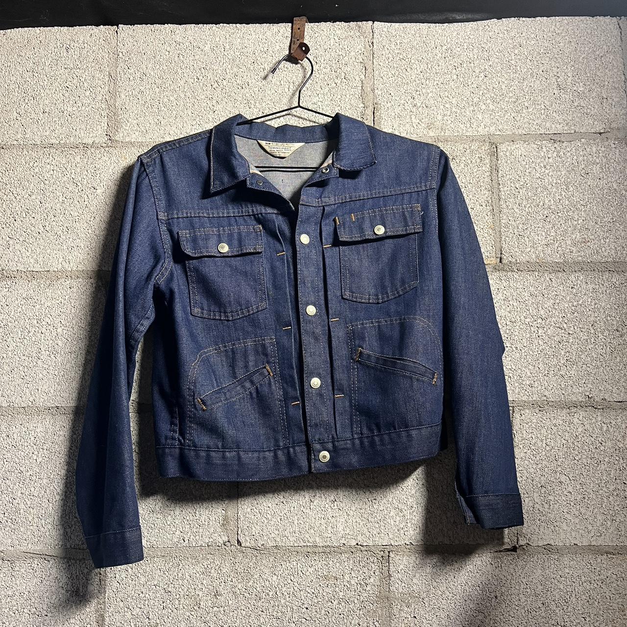 Vintage 60s/70s JC Penney selvedge dark denim jacket... - Depop