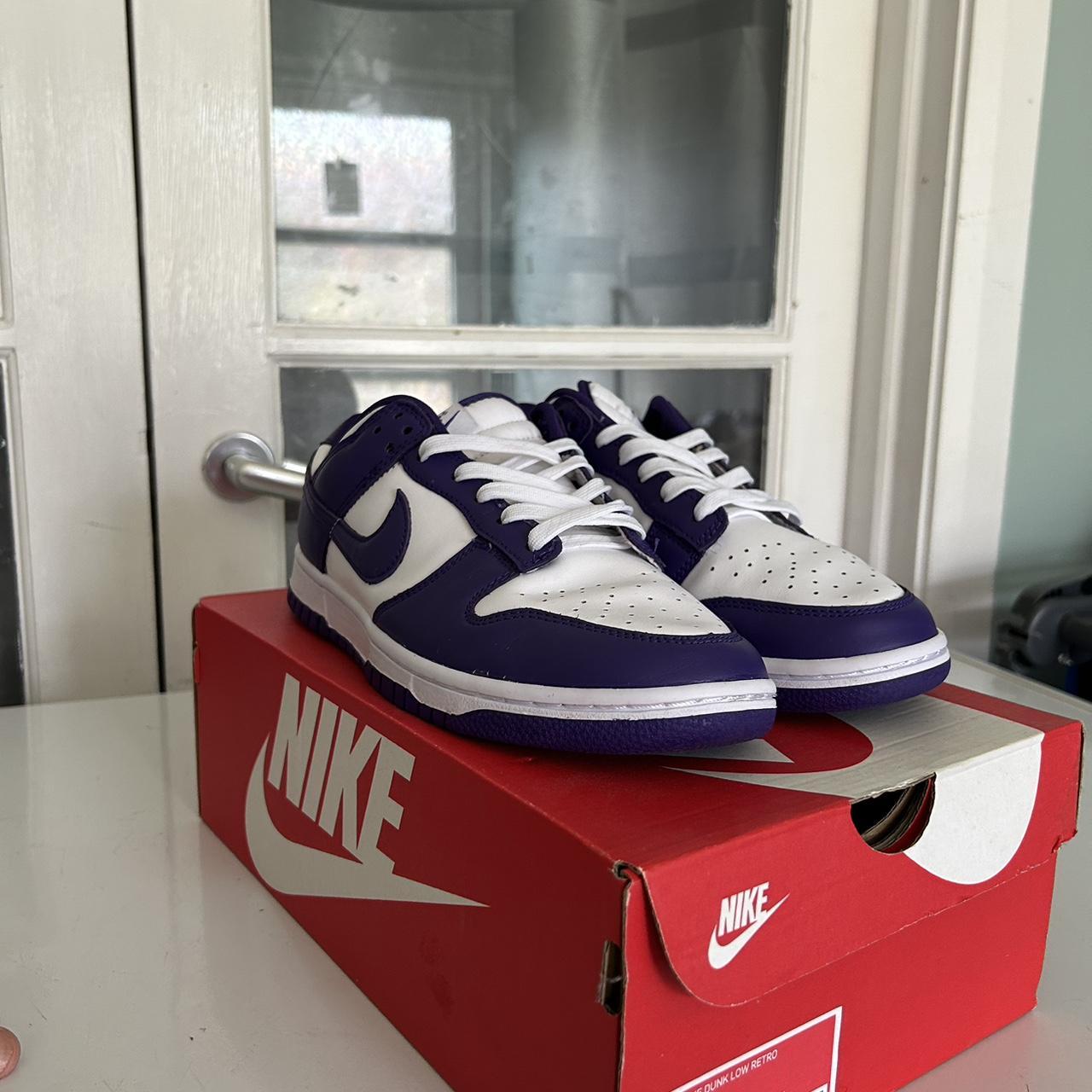 Nike Dunk Low's Court Purple 2022 fairly used... - Depop