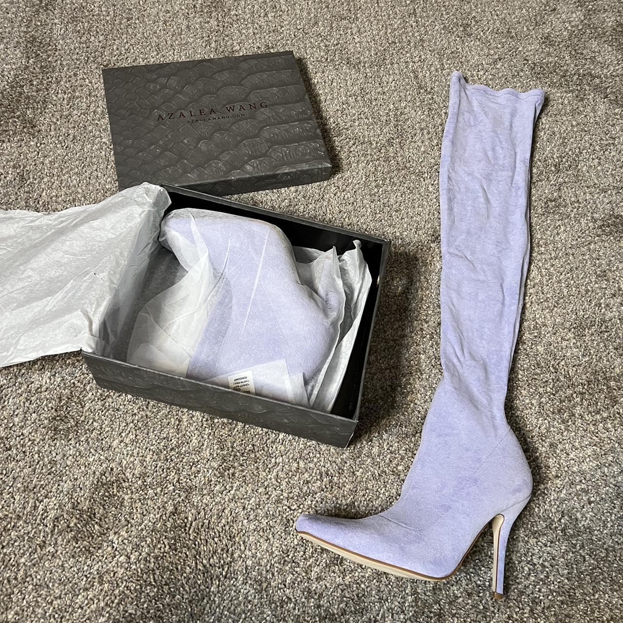 azalea wang periwinkle thigh-high boots Never worn!... - Depop