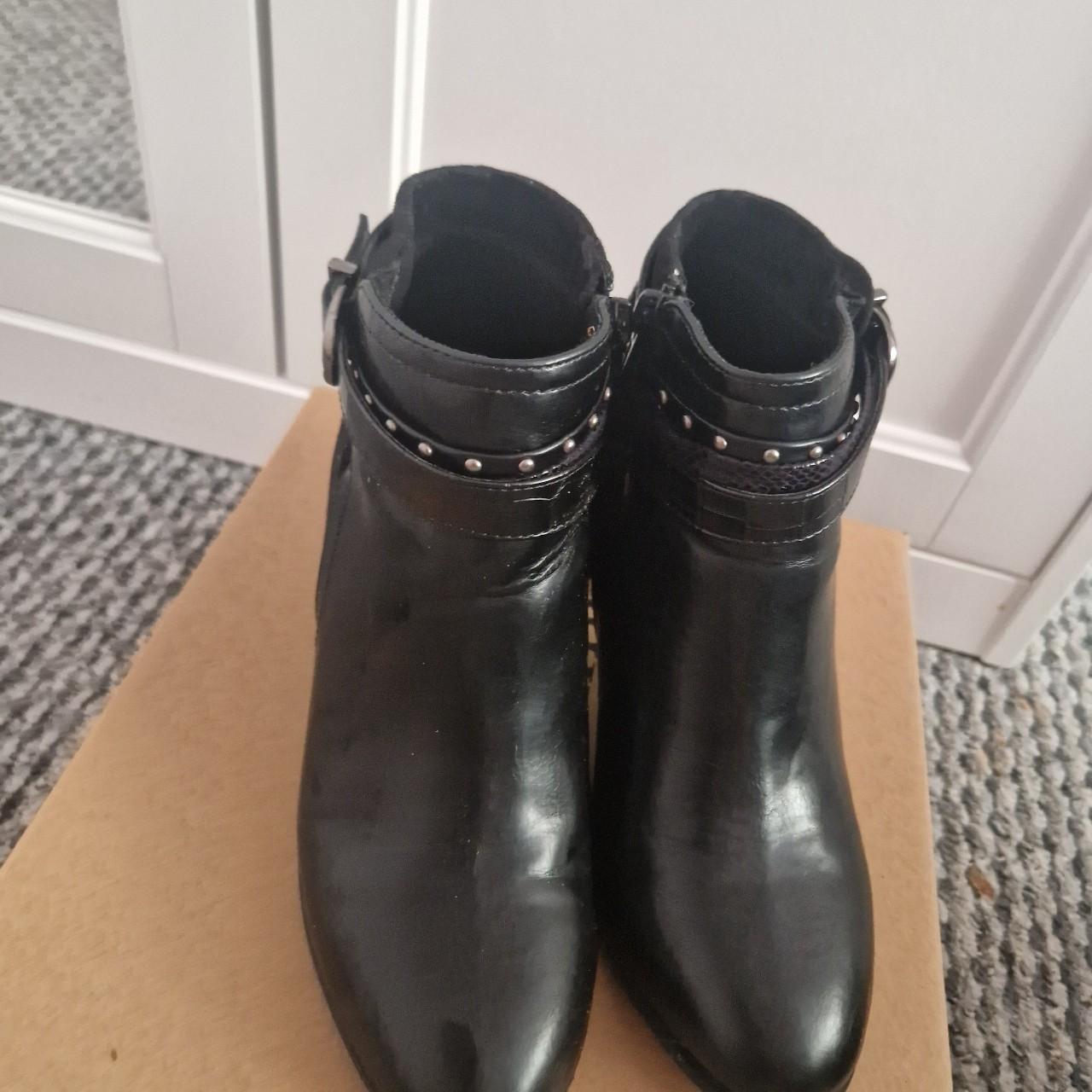 Size 3 Black leather boots Brand is Bellissimo Great... Depop
