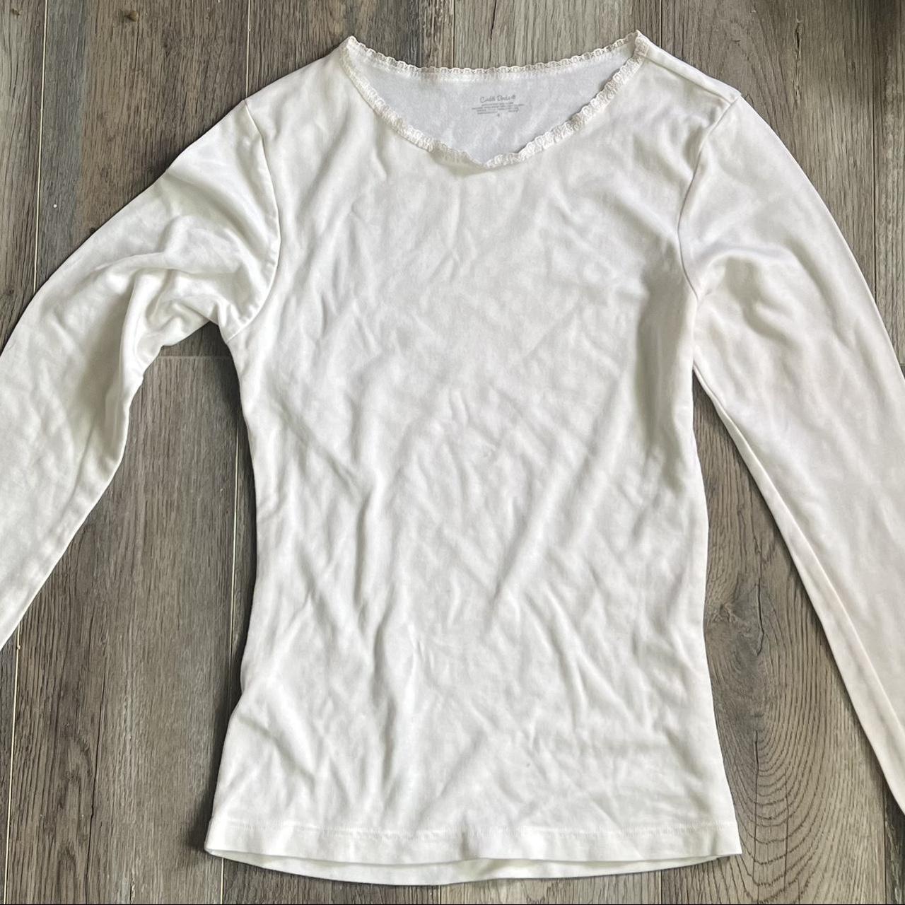 Cuddl Duds Women's White Shirt | Depop