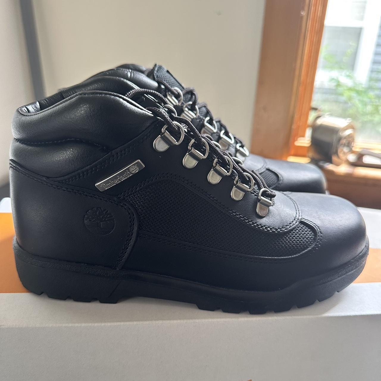 timberland field boots black