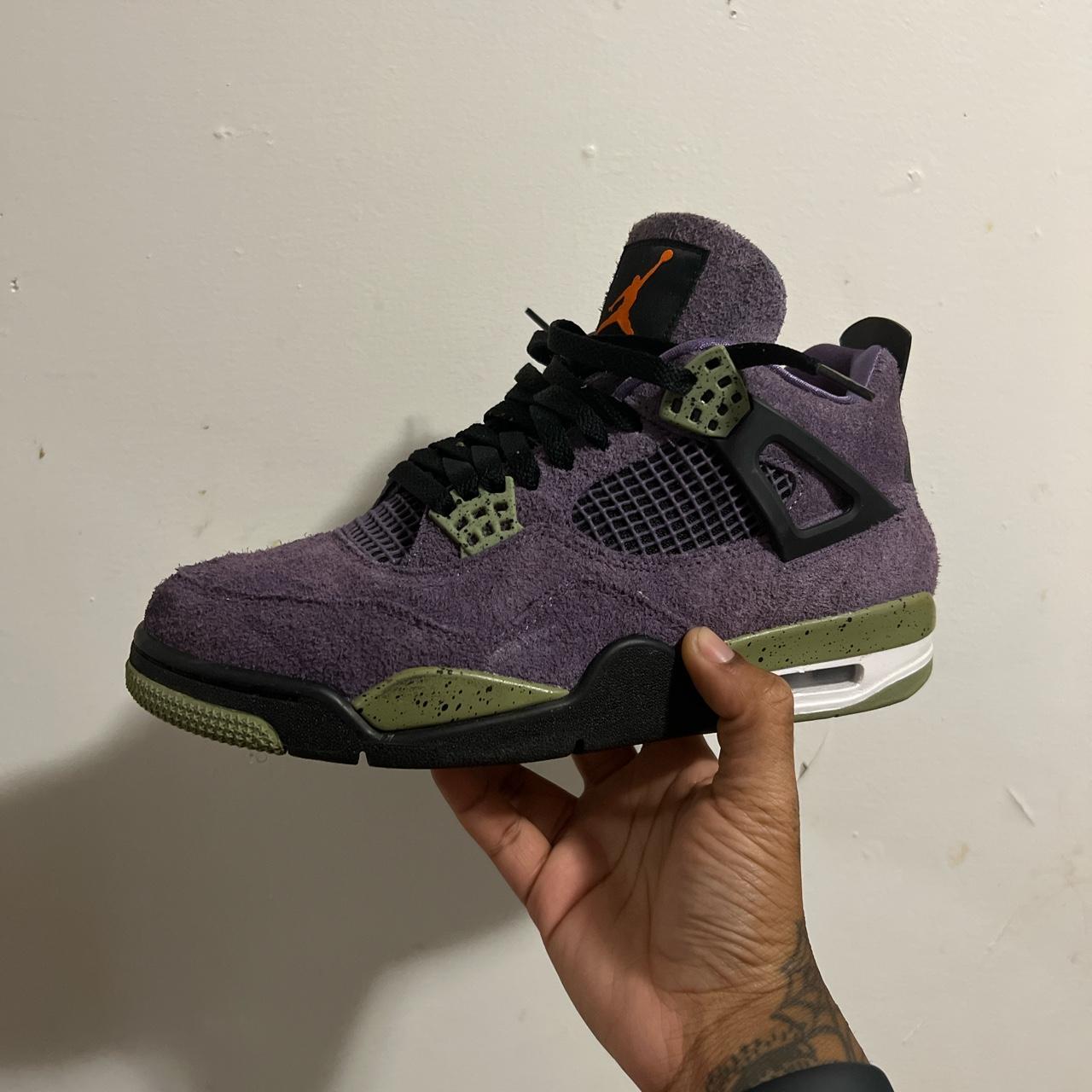 purple and green jordan 1