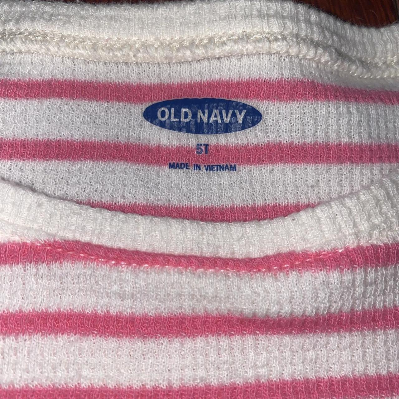 STRIPED UPCYCLED LUSH BABY BAND TEE SHIRT pink and... Depop