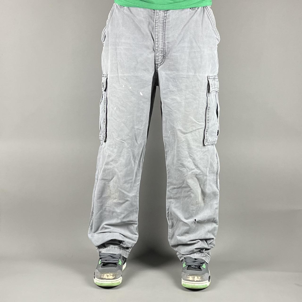 Grey Carhartt Cargo Pants Condition Pretty Good... Depop